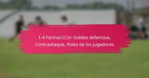 1-4 Formación: Solidez defensiva, Contraataque, Roles de los jugadores